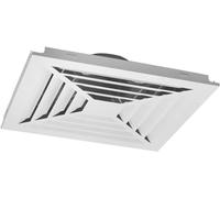 Capot de ventilation, capuchon de sortie de ventilation, diffuseur carré en alliage d'aluminium, entrée et sortie de climatisation, sortie d'air au plafond (taille : 150 mm) (Size : 100mm)