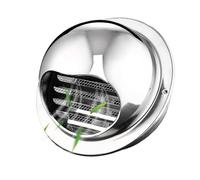 Capot de ventilation, couvercles d'aération ronds for salle de bain/sèche-linge/maison extérieure, sortie de ventilation à grille murale externe (taille : 165 mm (6,49 pouces))