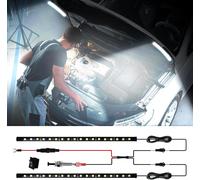 Capot De Voiture, Bande Lumineuse Sous Le Capot Étanche Pour Feux D'inspection De Compartiment Moteur De Voiture Lampe De Travail Avec Marche/Arrêt Automatique, Bande Led Universelle 12v 1set