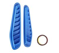 Capot de Voiture Couverture Universelle Premium ABS Air Flow Entrée Vent Décoratif Panneau Latéral Protecteur pour Automobile Styling Noir Argent Bleu Rouge Or 2 Pièces (Bleu)