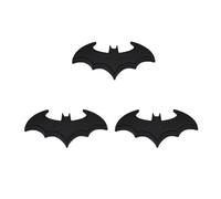Capot de Voiture Emblèmes, Emblème 3D en Acier Inoxydable Chauve-Souris Batman pour Voiture, 3 Pcs Autocollant Voiture 3D en Acier Inoxydable Emblème Bat, Autocollant Métal Chromé Badge Batman, noir