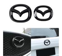 Capot de Voiture Logo pour Mazda 3 III Sedan(BM) 2014-2016,Emblèmes pour Auto Remplacer l'emblème du 3D Logo pour Capot Avant et Arrière et Logo du Coffre,Black