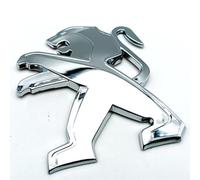DADYM Capot de Voiture Logo pour Peugeot 208,Emblèmes pour Auto Remplacer l'emblème du 3D Logo pour Capot Avant et Arrière et Logo du Coffre,Silver-1