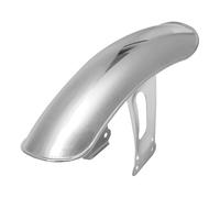 Capot Garde-Boue Moto pour CG125 Cafe Racer Garde-Boue Avant/arrière en Métal Noir Mat/chromé pour Moto Rétro(Chrome Front)