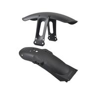 Capot Garde-Boue Moto pour CG125 Cafe Racer Garde-Boue Avant/arrière en Métal Noir Mat/chromé pour Moto Rétro(Black Front and Rear)