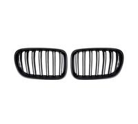 Capot Maille Grille Grilles Pare-chocs Avant Voiture, Calandre Course Pour BMW Pour X3 F25 2011-2013, Remplacement Calandre Double Ligne Grilles Calandre Capot Avant(Matte Black)