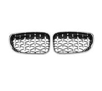 Capot Maille Grille Pour BMW Série 1 E81 E82 E87 E88 128I 130I 135I Grilles De Pare-chocs Avant En Diamant Grille De Course 07-11 Grilles Calandre Capot Avant(Silver)
