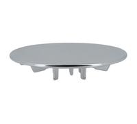 Capot métal chromé brillant diamètre 118 mm pour bonde de douche Turboflow 90 mm