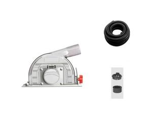 Capot Meuleuse avec Buse Poussière, size to 1 | Transparent, Capot D'aspiration, Universel, Carter Protection avec Raccord D'aspirateur, pour Rénovation, Professionnels