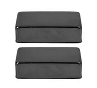 Capot Micro Double Bobinage Fermé Pour Guitare Électrique, Lot de 2, En Laiton Durable - Protection Antipoussière, Design Élégant, Installation Facile Pour Guitare (Noire)