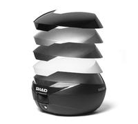 Capot peint - Shad - SH39 - Blanc - Noir métal - Argent