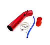 Capot Reniflard Kit Universel Tuyaux D'admission D'air Voiture En Aluminium 3 Pouces 76mm Système Froid Filtre Tube Conduit Filtre À Air Flexible(Red)