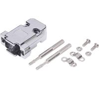 Capot SUB-D 25 pôles BKL Electronic 10120070 plastique, métallisé 180 ° argent