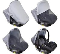 Capote Cosy Bébé 3 en 1 Universalle Dais pour siège-auto Capote Bébé Pare Soleil Cosy et Voile Élastique Occultant Moustiquaire et housse occultante pour porte-bébés