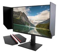 Capote de moniteur anti-reflet et protection de la vie privée, panneaux latéraux réglables, angle de 180 degrés, compatible avec bureau de 61 à 68,6 cm