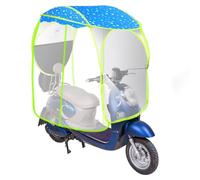 capote de scooter, Couverture de pare-soleil de moto, couverture de vent de pluie de scooter de mobilité, voiture électrique empêchent le parapluie, couverture de pluie de pare-soleil imperméable bleu