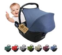 Capote pare-soleil compatible avec Maxi Cosi Cabrio Fix (bleu melé) | Pour nacelle, protection solaire, protection UV 50+, durable et résistant + rembourrage de ceinture gratuit