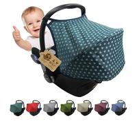 Capote pare-soleil [Protection solaire pour coque bébé] compatible avec Maxi Cosi Cabrio Fix groupe 0 + GP (étoiles olive)