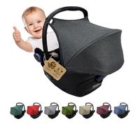 Capote pare-soleil [Protection solaire pour coque bébé] compatible avec Maxi Cosi Cabrio Fix groupe 0 + GP (gris foncé chiné)