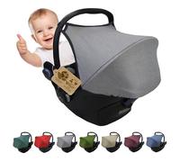 Capote pare-soleil [Protection solaire pour coque bébé] compatible avec Maxi Cosi Cabrio Fix groupe 0 + GP (gris clair chiné)