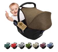 Capote pare-soleil [Protection solaire pour coque bébé] compatible avec Maxi Cosi Cabrio Fix groupe 0 + GP (marron clair chiné)