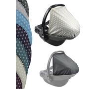 Capote pare-soleil [Protection solaire pour coque bébé] compatible avec Maxi Cosi Pebble groupe 0+ (étoiles beiges) + KP