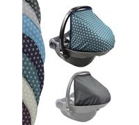 Capote pare-soleil [Protection solaire pour coque bébé] compatible avec Maxi Cosi Pebble groupe 0+ (étoiles) + KP