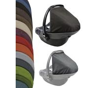 Capote pare-soleil [Protection solaire pour coque bébé] compatible avec Maxi Cosi Pebble groupe 0+ (marron foncé chiné) + KP