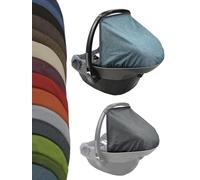 Capote pare-soleil [Protection solaire pour coque bébé] compatible avec Maxi Cosi Pebble groupe 0+ (olive chiné) + KP