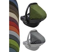 Capote pare-soleil [Protection solaire pour coque bébé] compatible avec Maxi Cosi Pebble groupe 0+ (vert foncé chiné) + KP