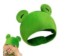 Cappello a Rana - Copricapo Cosplay Cartone Animato | Berretto Verde con Orecchie | Fascia in Tessuto Comoda ed Elegante per Natale, Halloween, Feste, Compleanni, Attività, Celebrazioni, Riunioni di F