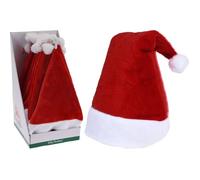 CAPPELLO DA BABBO NATALE ROSSO PELUCHE 45CM ACCESSORI FESTE NATALE