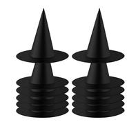 Cappello Da Strega Da Donna - Smiffys Cappello Da Strega - Per Halloween E Altre Feste | Lot De 12 Chapeaux De Sorcière Noirs Pour Femmes | Chapeau Des Sorcière Halloween Cosplay, Accessoires