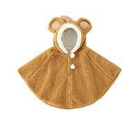 Cappotto Invernale Morbido per Bambina con Cappuccio, Mantello Spesso per Bambini Caldo e Accogliente per Natale, Vestito Principessa per Ragazze 1-6 Anni, Giacca Pesante per Uso Quotidiano (Khaki,