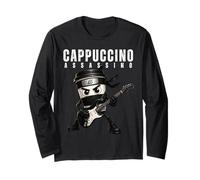 Cappuccino Assassino Jouant de la Guitare Italienne Brainrot Meme Manche Longue