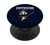 Cappuccino Assassino Jouant de la Guitare Italienne Brainrot Meme PopSockets PopGrip Adhésif