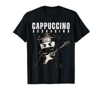 Cappuccino Assassino Jouant de la Guitare Italienne Brainrot Meme T-Shirt