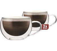 cappuccino double paroi 14 cm verre 2 pièces