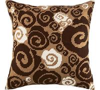 Cappuccino Kit de broderie pour oreiller 40,6 x 40,6 cm Toile imprimée de qualité européenne