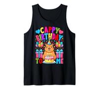 Cappy Birthday to Me Funny Capybara Pun Happy B-Day Débardeur