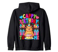 Cappy Birthday to Me Funny Capybara Pun Happy B-Day Sweat à Capuche