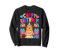 Cappy Birthday to Me Funny Capybara Pun Happy B-Day Sweatshirt