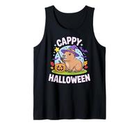Cappy Halloween Funny Cute Capybara Wizard Halloween Débardeur