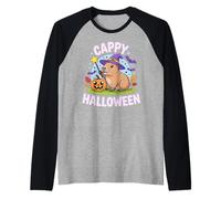 Cappy Halloween Funny Cute Capybara Wizard Halloween Manche Raglan