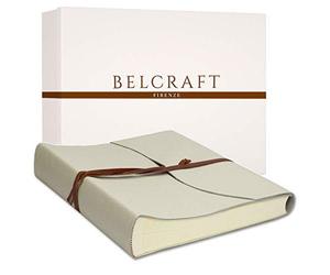 Capri Album Photo en Cuir de fabrication Artisanale Italienne, A4 (23x30 cm) Blanc