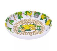 Les Jardins de la Comtesse - Assiette Creuse idéale en Assiette à Soupe ou Pâtes - Mélamine - Capri - Ø 20 cm - Citrons jaunes - Collection de Vaisselle Quasi-Incassable MelARTmine