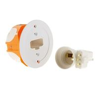 Applique murale dcl multimateriaux bbc capritherm+ 50mm ø67mm, douille e27 + fiche, grand volume de travail, membrane souple et résistante pour une bo