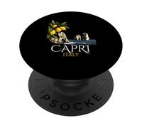Capri Italy Faraglioni Rocks Méditerranée Citron Art PopSockets PopGrip Adhésif