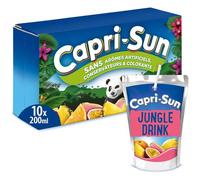 CAPRI-SUN - Boisson Fruitée et Rafraîchissante, Saveur Exotique Jungle Drink (Pack 10x20cL) L'unité