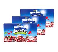 Capri-Sun Capri Sun Lot de 3 packs de 10 x 0,2 l Parfum cerise ensoleillée Idéal pour les déplacements Rafraîchissement à 100 % grâce au goût fruité de cerise